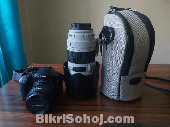 DSLR Canon 200D Mark ll with 70-200mm Lens